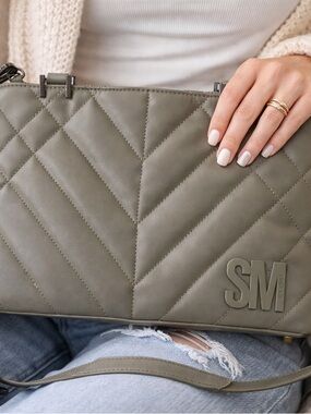 Steve Madden Quilted Olive Crossbody Bag